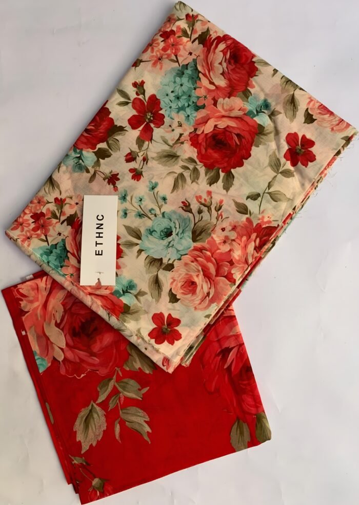 ETHNC Garden Bloom Unstitched Printed Lawn Suit - Image 1