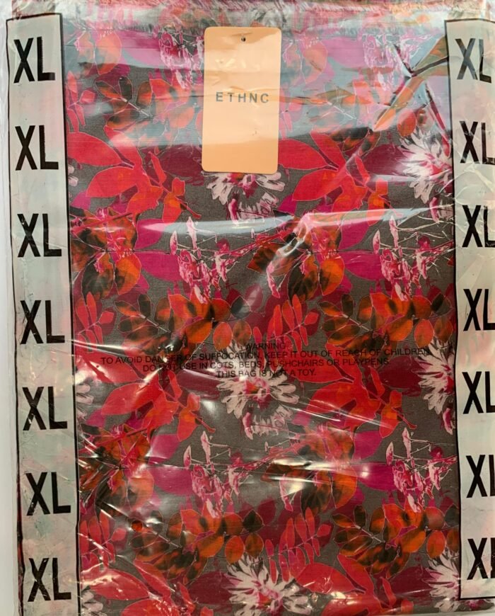 ETHNC Red Floral Unstitched Printed Lawn Suit - Image 2
