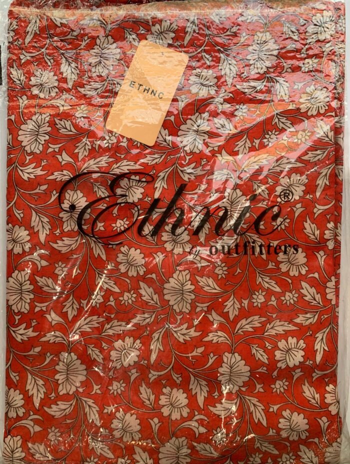 ETHNC Red Floral Unstitched Printed Lawn Suit - Image 2