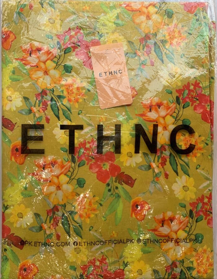 ETHNC Green Floral Unstitched Printed Lawn Suit - Image 2