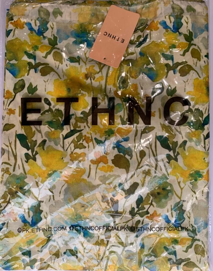 ETHNC Green Floral Unstitched Printed Lawn Suit - Image 2