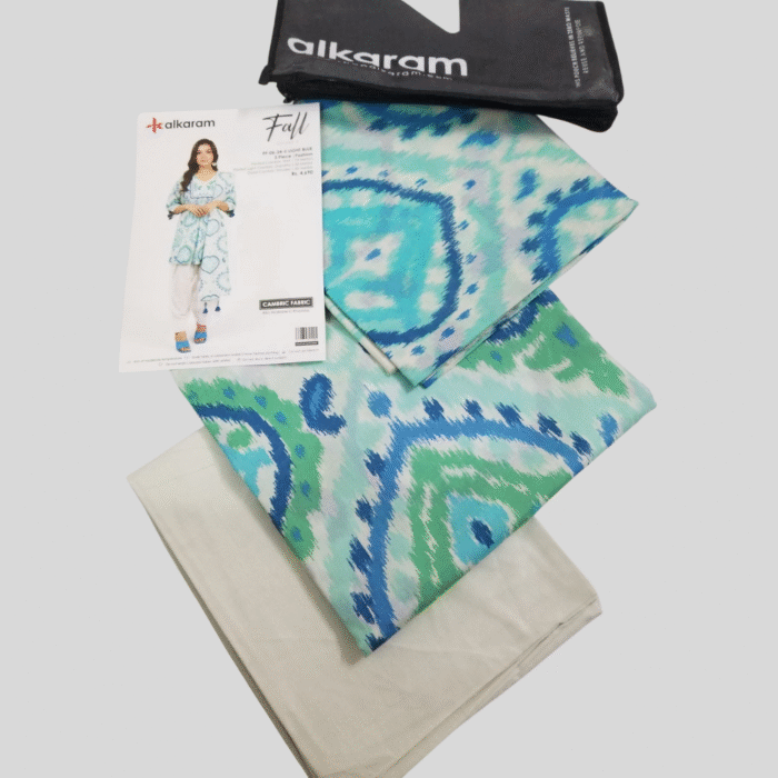 Alkaram Serene Sky Light Blue 3-Piece Lawn Suit - Image 2