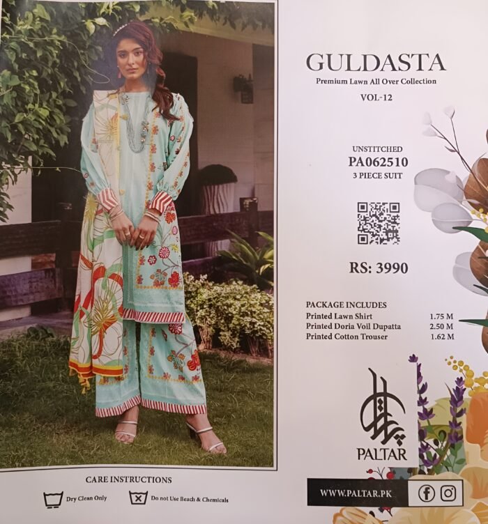 Blossom Breeze by Guldasta – 3-Piece Printed Lawn Suit - Image 1