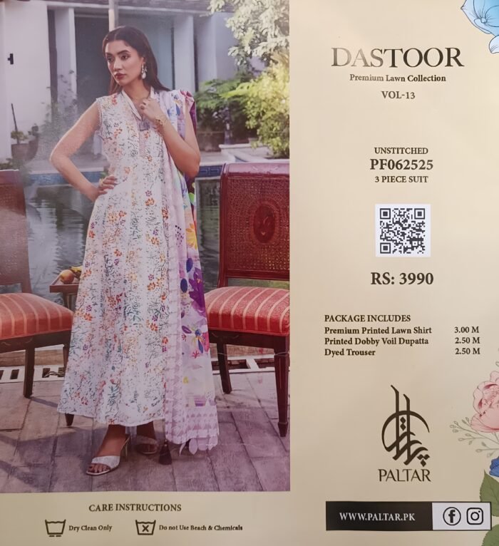 Blossom Mist by Dastoor – 3-Piece Premium Lawn Suit - Image 1